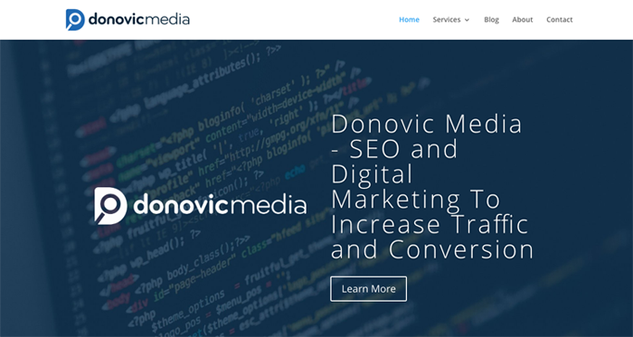 Donovic Media on desktop