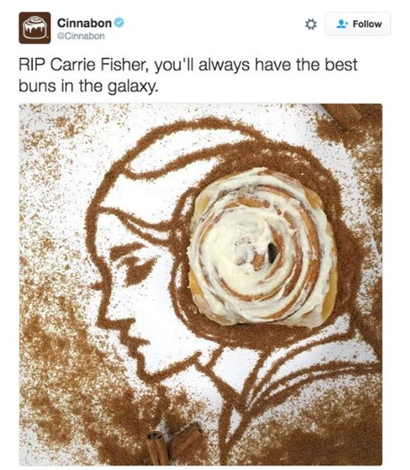 Carrie Fisher Cinnabon Example