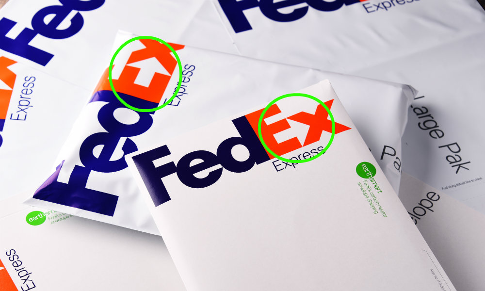 FedEx Envelopes With Circled Arrow